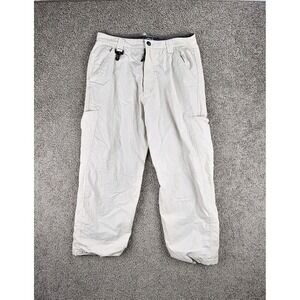 Vintage 90s Bugle Boy Parachute Baggy Lined Cargo Skate Pants Mens 36x32 (35x30)